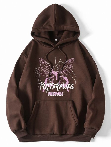butterfly print drawstring hooded sweatshirt u5oq#, White;black
butterfly print drawstring hooded sweatshirt u5oq#, White;black
