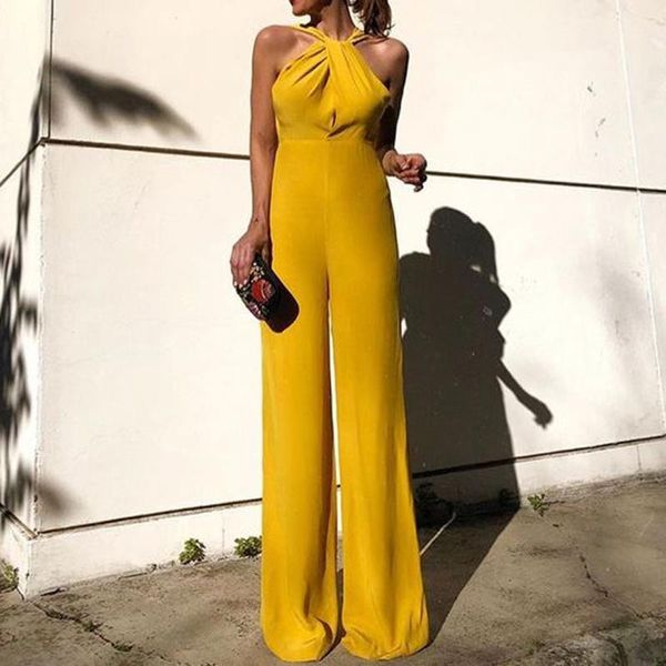 women's jumpsuits & rompers women yellow polyester elegant fashion slim casual sleeveless halter jumpsuit1, Black;white
women's jumpsuits & rompers women yellow polyester elegant fashion slim casual sleeveless halter jumpsuit1, Black;white