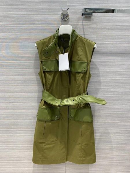 casual dresses 2021 summer runway designer collection cargo style pockets stand collar sleeveless belted dress1, Black;gray
casual dresses 2021 summer runway designer collection cargo style pockets stand collar sleeveless belted dress1, Black;gray