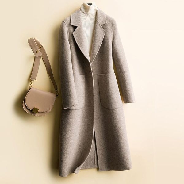 women's wool & blends cashmere coat double fluffy long qiu dong han edition cultivate morality high-end woolen cloth tooling suit colla, Black
women's wool & blends cashmere coat double fluffy long qiu dong han edition cultivate morality high-end woolen cloth tooling suit colla, Black