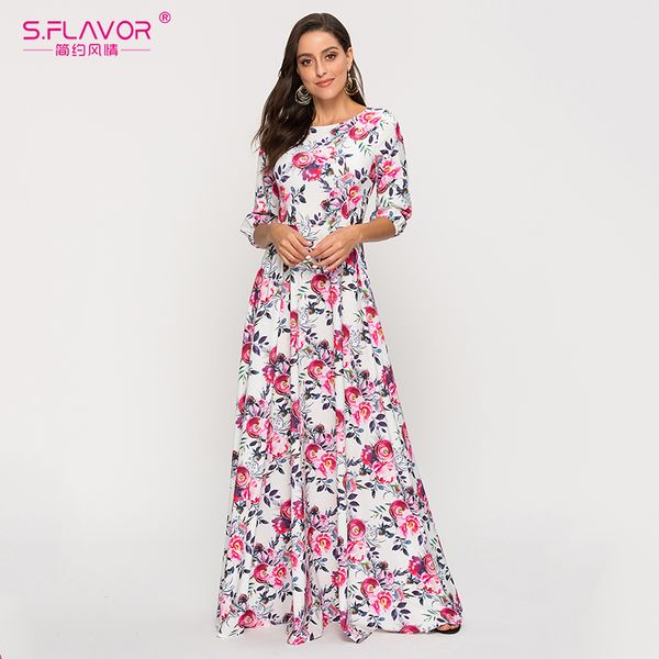 s.flavor women autumn winter long dress elegant lantern collar floral printed vestidos de women bohemian casual dresses 201029, Black;gray 
s.flavor women autumn winter long dress elegant lantern collar floral printed vestidos de women bohemian casual dresses 201029, Black;gray