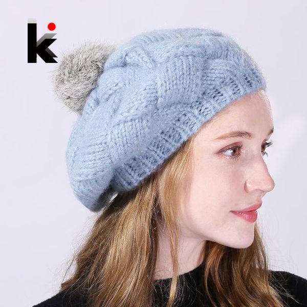 winter women's berets real fur pompom knitted wool hat ladies autumn flat caps female beret hats for women boina feminina, Blue;gray
winter women's berets real fur pompom knitted wool hat ladies autumn flat caps female beret hats for women boina feminina, Blue;gray