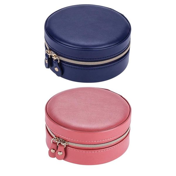 jewelry pouches, bags 2x round box travel zipper pu leather jewellery packaging display organizer gift blue & red, Pink;blue
jewelry pouches, bags 2x round box travel zipper pu leather jewellery packaging display organizer gift blue & red, Pink;blue