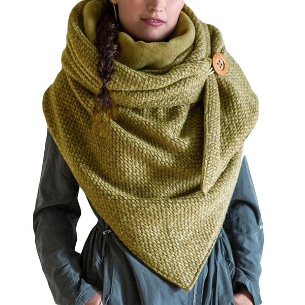 women winter warm large neck shawl wrap contrast color printing button scarf bib, Blue;gray
women winter warm large neck shawl wrap contrast color printing button scarf bib, Blue;gray