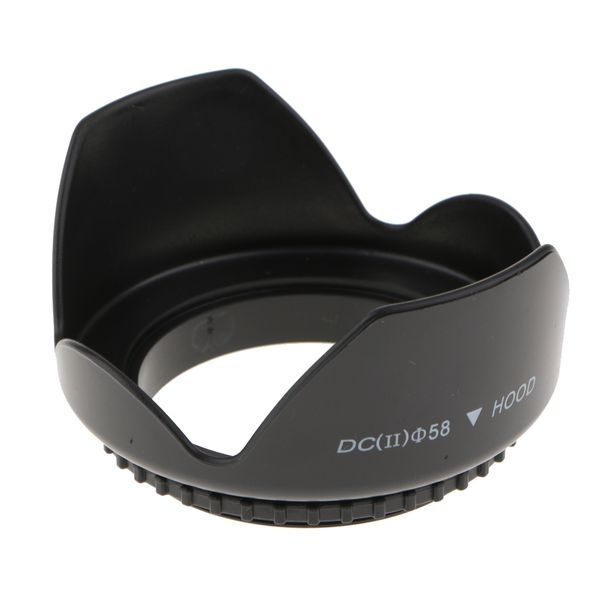 58mm screw mount reversible tulip flower crown petal shaped camera lens hood 
58mm screw mount reversible tulip flower crown petal shaped camera lens hood