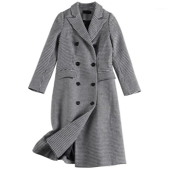 2020 fashion oversize autumn winter woolen coat women plus size 5xl houndstooth double-breasted wool jacket long outerwear g7021, Black
2020 fashion oversize autumn winter woolen coat women plus size 5xl houndstooth double-breasted wool jacket long outerwear g7021, Black