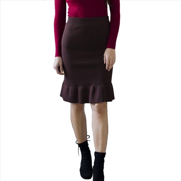 ladies elastic band women skirts autumn winter warm office knitted bodycon straight skirt ruffles ribbed mid long skirts female, Black
ladies elastic band women skirts autumn winter warm office knitted bodycon straight skirt ruffles ribbed mid long skirts female, Black