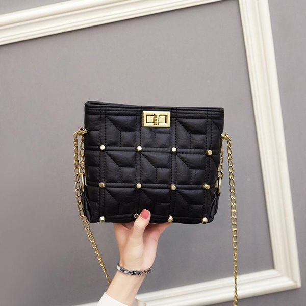 fashion rivet quilted shoulder bags pu crossbody bags ladies purse bucket handbag women bag single chains messenger satchel
fashion rivet quilted shoulder bags pu crossbody bags ladies purse bucket handbag women bag single chains messenger satchel
