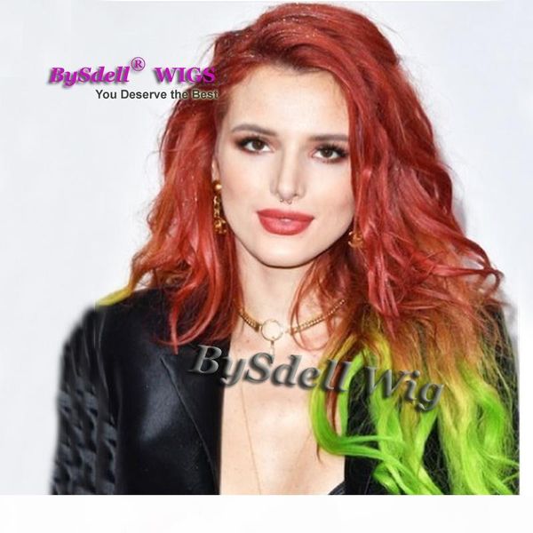 long natural loose curly wave hair wig synthetic red brown ombre grass green color hair lace front wigs for fashion dancer party, Black
long natural loose curly wave hair wig synthetic red brown ombre grass green color hair lace front wigs for fashion dancer party, Black