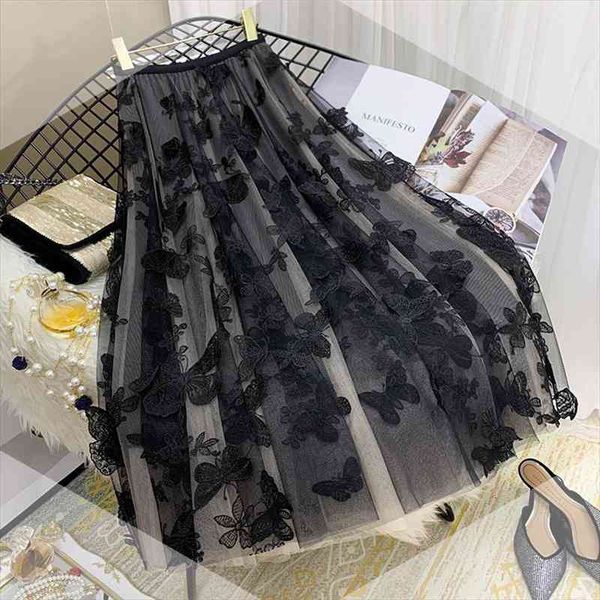 tingyili butterfly embroidery tulle skirt layers summer elastic high waist black beige burgundy skirt women mesh long tutu
tingyili butterfly embroidery tulle skirt layers summer elastic high waist black beige burgundy skirt women mesh long tutu