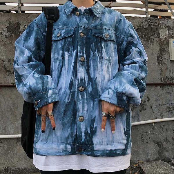 hip hop denim jacket men's fashion tie-dye printing casual denim jackets mens streetwear wild loose bomber jacket men outwear1, Black;brown
hip hop denim jacket men's fashion tie-dye printing casual denim jackets mens streetwear wild loose bomber jacket men outwear1, Black;brown
