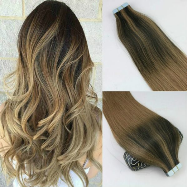 100gram 40pcs tape in human hair extensions balayage ombre color brown brazilian virgin hair seamless pu skin weft 100g, Black
100gram 40pcs tape in human hair extensions balayage ombre color brown brazilian virgin hair seamless pu skin weft 100g, Black