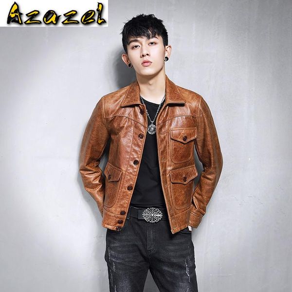 натуральная кожа куртка мужчин vintage real cow leather jacket короткие весна осень роскошные пальто мужские куртки мотоцикла 19-09 kj3218, Black
натуральная кожа куртка мужчин vintage real cow leather jacket короткие весна осень роскошные пальто мужские куртки мотоцикла 19-09 kj3218, Black