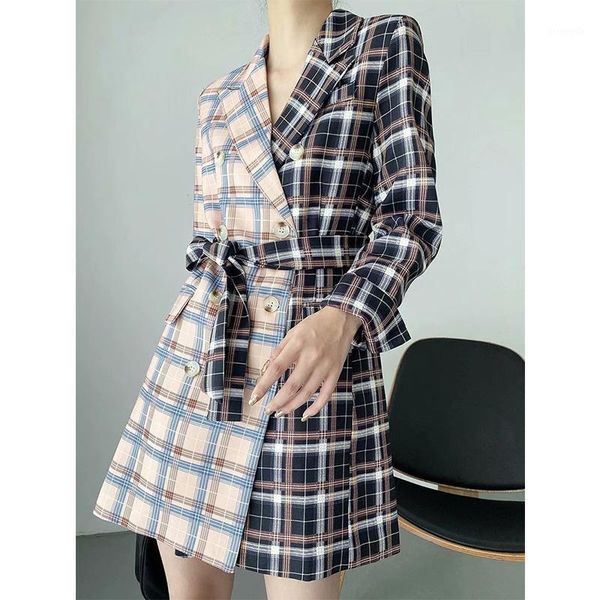 2020 new autumn winter women belt blazers mixed color plaid suit ladies loose jackets llegant girls suit causal outfits1, White;black
2020 new autumn winter women belt blazers mixed color plaid suit ladies loose jackets llegant girls suit causal outfits1, White;black