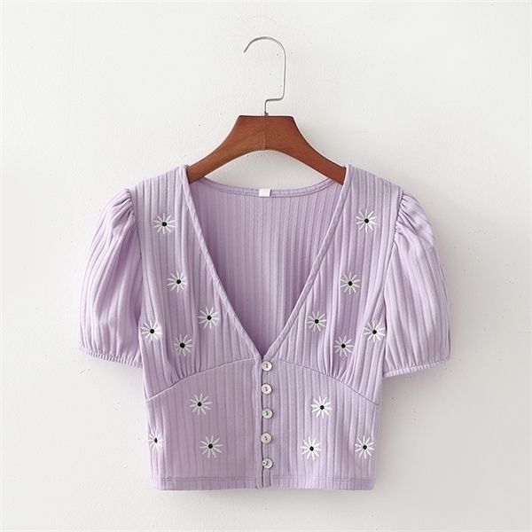 xd3069 style little daisy embroidery short sleeve t-shirt female ins women's summer wear purple v 1014, White
xd3069 style little daisy embroidery short sleeve t-shirt female ins women's summer wear purple v 1014, White