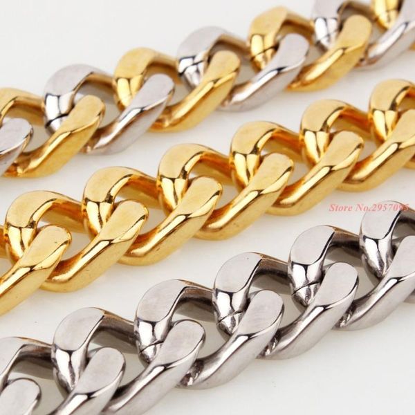 customize size 15mm silver gold color mens stainless steel chain necklace wholesale christmas gift
customize size 15mm silver gold color mens stainless steel chain necklace wholesale christmas gift