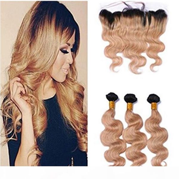 ombre 1b 27 13*4 lace frontal closure with bundles dark roots honey blonde ombre body wave virgin peruvian hair weaves with lace frontal, Black;brown
ombre 1b 27 13*4 lace frontal closure with bundles dark roots honey blonde ombre body wave virgin peruvian hair weaves with lace frontal, Black;brown