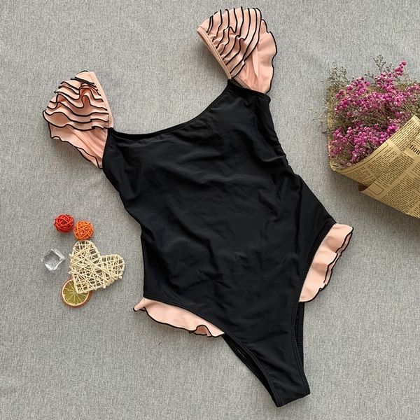 black pink swimwear women plus size ladies one piece ruffle high waist 3d flowers bathing suit push up monokini backless y200824, White;black
black pink swimwear women plus size ladies one piece ruffle high waist 3d flowers bathing suit push up monokini backless y200824, White;black