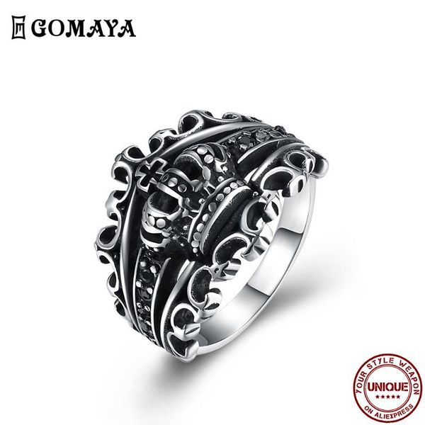 cluster rings gomaya 316l stainless steel crown for men black royal king cross ring vintage style selling fashion jewelry, Golden;silver
cluster rings gomaya 316l stainless steel crown for men black royal king cross ring vintage style selling fashion jewelry, Golden;silver