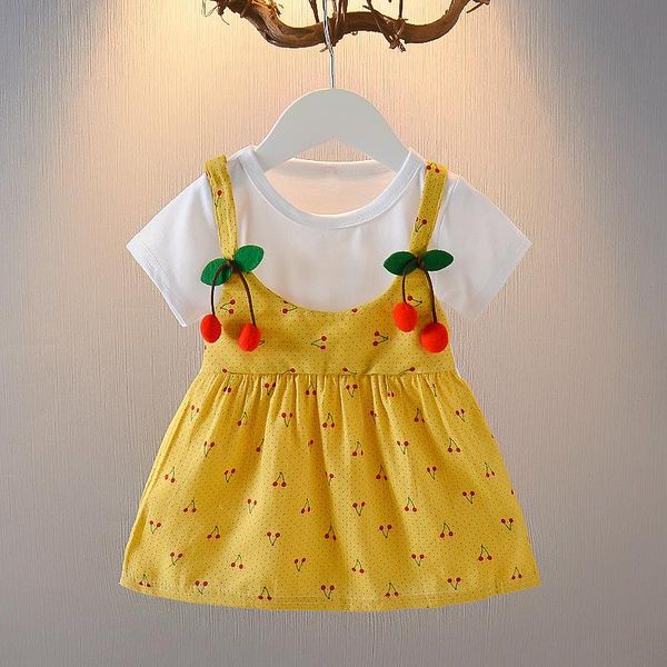 summer 2021 new children's pure cotton dress cherry baby girl's princess dress 1 year girl baby birthday, Red;yellow
summer 2021 new children's pure cotton dress cherry baby girl's princess dress 1 year girl baby birthday, Red;yellow