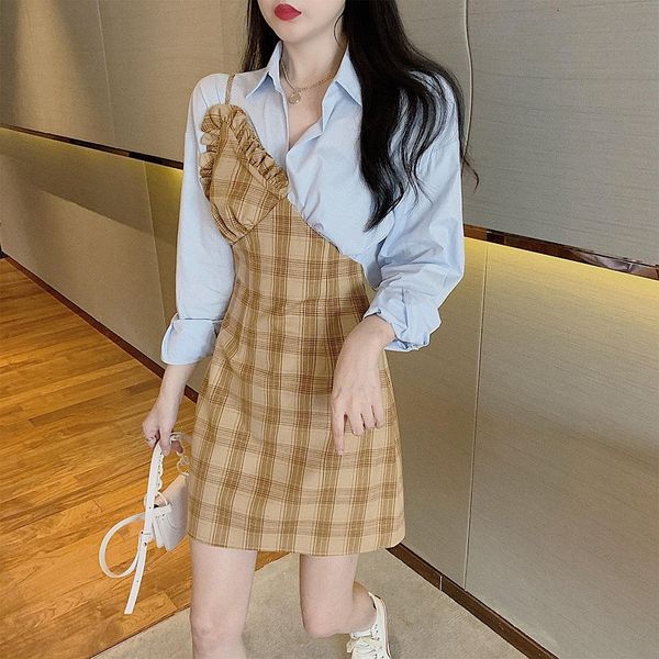 дизайн чувство небольшая толпа сшивание поддельные два кусок юбка skirtdress плед skirttemperament рубашка платье women'sstyle контраст клет, Black;gray
дизайн чувство небольшая толпа сшивание поддельные два кусок юбка skirtdress плед skirttemperament рубашка платье women'sstyle контраст клет, Black;gray