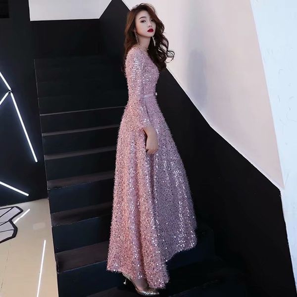 2021 new party long sleeves shiny sequins evening dresses lace to floor 2tfq, Black;red
2021 new party long sleeves shiny sequins evening dresses lace to floor 2tfq, Black;red