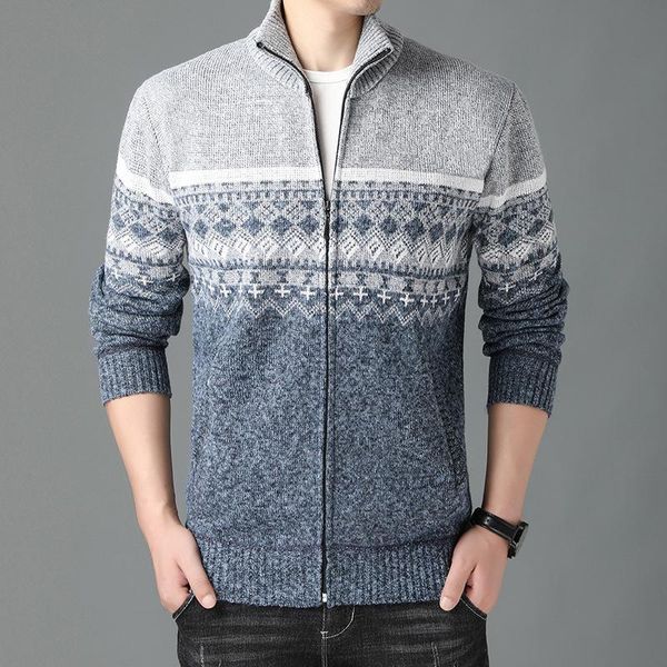 #1386 autumn winter casual cardigan swetaer men long sleeved korean fashion slim sweater for men stand collar middle aged dad, White;black
#1386 autumn winter casual cardigan swetaer men long sleeved korean fashion slim sweater for men stand collar middle aged dad, White;black