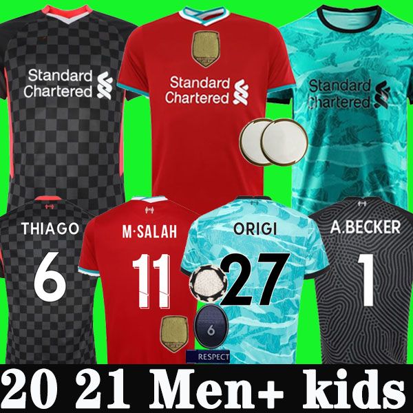 

Thailand LİVerpool Salah MINAMINO soccer jersey 2020 2021 football shirt 20 21 THIAGO FIRMINO VIRGIL MANE KEITA ORIGI Men kids women