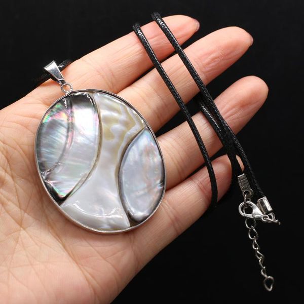 chains natural shell necklace with egg-shaped pendant leather cord 2mm charms for elegant women love romantic gift, Silver
chains natural shell necklace with egg-shaped pendant leather cord 2mm charms for elegant women love romantic gift, Silver