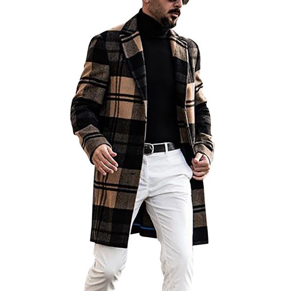 check print woolen trench windbreaker mens 2021 jacket men's slim fit windbreak long coat men winter coats homme plus size, Black;brown
check print woolen trench windbreaker mens 2021 jacket men's slim fit windbreak long coat men winter coats homme plus size, Black;brown
