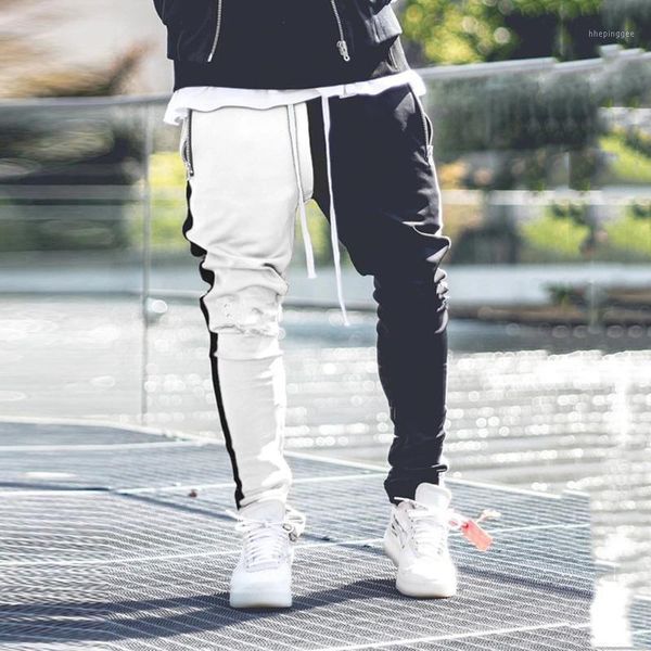 men's pants cotton mens long color block street patchwork zippers elastic hip casual pencil pant sweatpants trousers jogger pants1, Black
men's pants cotton mens long color block street patchwork zippers elastic hip casual pencil pant sweatpants trousers jogger pants1, Black