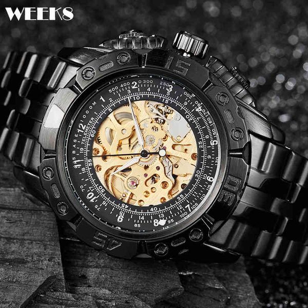 luxury automatic mechanical watch brand hip hop men black steel wristwatch gold dial clock male hombre relogio masculino, Slivery;brown
luxury automatic mechanical watch brand hip hop men black steel wristwatch gold dial clock male hombre relogio masculino, Slivery;brown