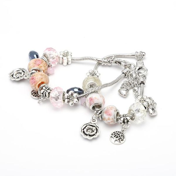 new fashion flowers bangles charm bracelet fit snake chain diy fine bracelet for women jewelry accessories, Black
new fashion flowers bangles charm bracelet fit snake chain diy fine bracelet for women jewelry accessories, Black