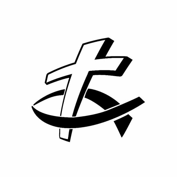 14.2cm*13.1cm car sticker vinyl decal christian fish with cross black/silver c3-1420
14.2cm*13.1cm car sticker vinyl decal christian fish with cross black/silver c3-1420