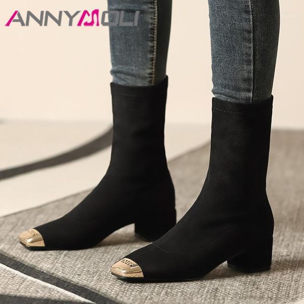 annymoli high heel ankle boots woman boots thick heel shoes metal decoration square toe short lady autumn winter black 431
annymoli high heel ankle boots woman boots thick heel shoes metal decoration square toe short lady autumn winter black 431