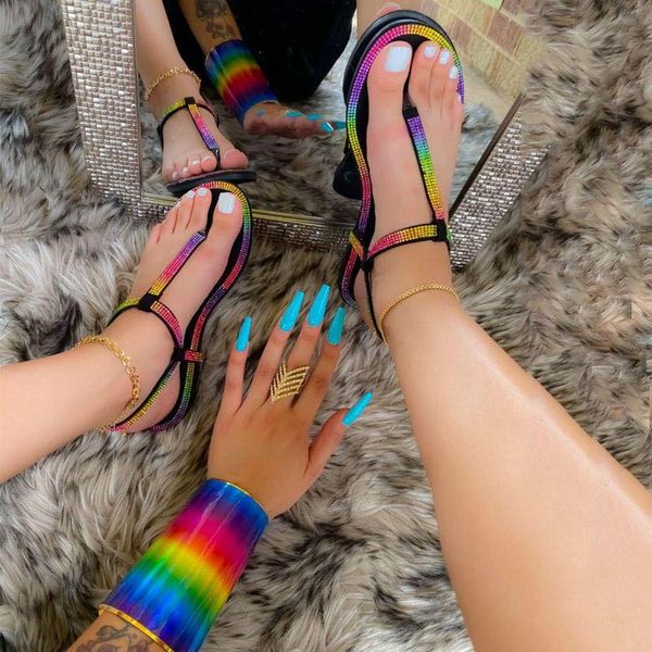 new european and american casual sandals outdoor color diamond one toe clip buckle flat bottomed round head women's sandals, Black
new european and american casual sandals outdoor color diamond one toe clip buckle flat bottomed round head women's sandals, Black