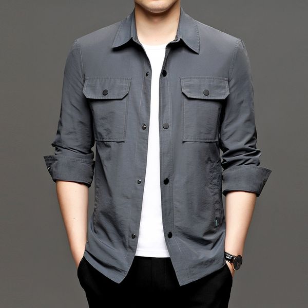 2021 autumn new male style young and middle-aged casual fold-down collar korean polo shirt-thin-style men's jacket wear 4gni, Black;brown
2021 autumn new male style young and middle-aged casual fold-down collar korean polo shirt-thin-style men's jacket wear 4gni, Black;brown