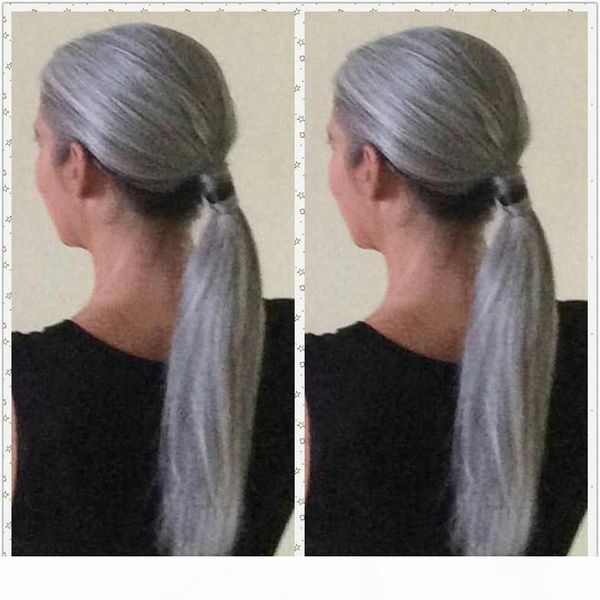 straigt ponytail salt pepper grey hair buns updo pony tail sleek silver gray human hair ponytail hairpiece wraps around colored ponytail, Black
straigt ponytail salt pepper grey hair buns updo pony tail sleek silver gray human hair ponytail hairpiece wraps around colored ponytail, Black