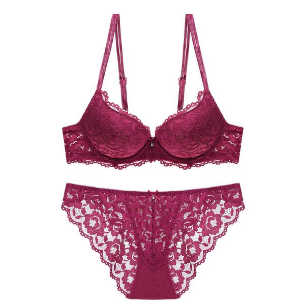 suit thickened cup small chest gathered bra new lace underwear women, Red;black
suit thickened cup small chest gathered bra new lace underwear women, Red;black