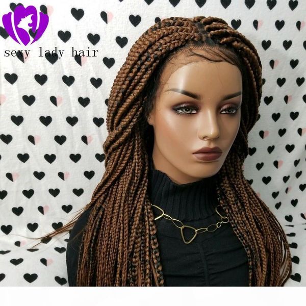 long medium brown color braided full lace front wig braided box braids wig with baby hair jumbo braids wigs for black women
long medium brown color braided full lace front wig braided box braids wig with baby hair jumbo braids wigs for black women