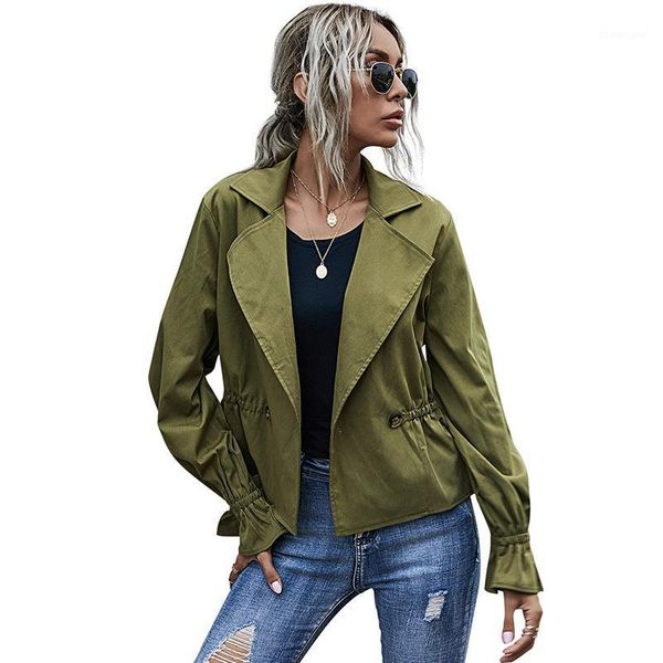 2021 autumn winter women's clothing fashion turn-down collar flare sleeve casual women's jacket army green jacket women, s-xl1, Black;brown
2021 autumn winter women's clothing fashion turn-down collar flare sleeve casual women's jacket army green jacket women, s-xl1, Black;brown