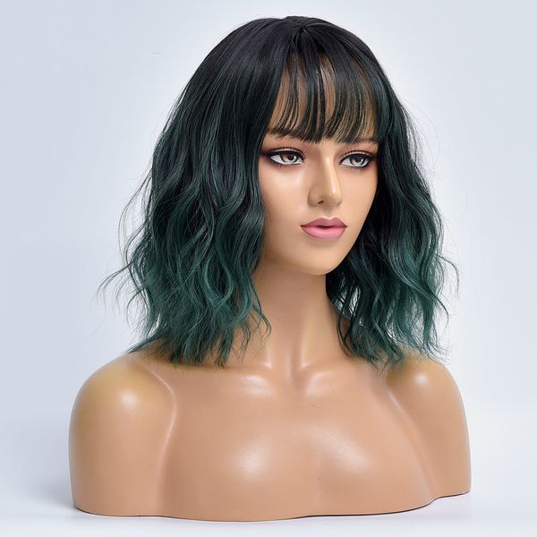 costume accessories green short wave hair ombre natural synthetic wig with bangs for white women cosplay wavy curly heat resistant female fi, Silver
costume accessories green short wave hair ombre natural synthetic wig with bangs for white women cosplay wavy curly heat resistant female fi, Silver