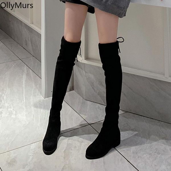 2020 autumn winter elastic flock slim fit over the knee boots women lace thigh ladies med chunky high heel thigh high botas, Black
2020 autumn winter elastic flock slim fit over the knee boots women lace thigh ladies med chunky high heel thigh high botas, Black