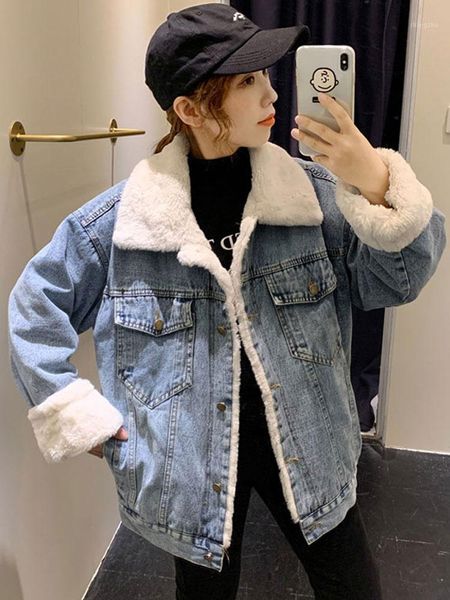 winter 2020 new fleece denim jacket korean version loose cotton padded coat women's clothing jacket women1, Black
winter 2020 new fleece denim jacket korean version loose cotton padded coat women's clothing jacket women1, Black