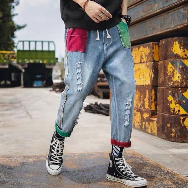 men's jeans 2021 fashion streetwear mens patchwork holes washed casual denim harem pants hip hop loose vintage jean homme plus size, Blue
men's jeans 2021 fashion streetwear mens patchwork holes washed casual denim harem pants hip hop loose vintage jean homme plus size, Blue
