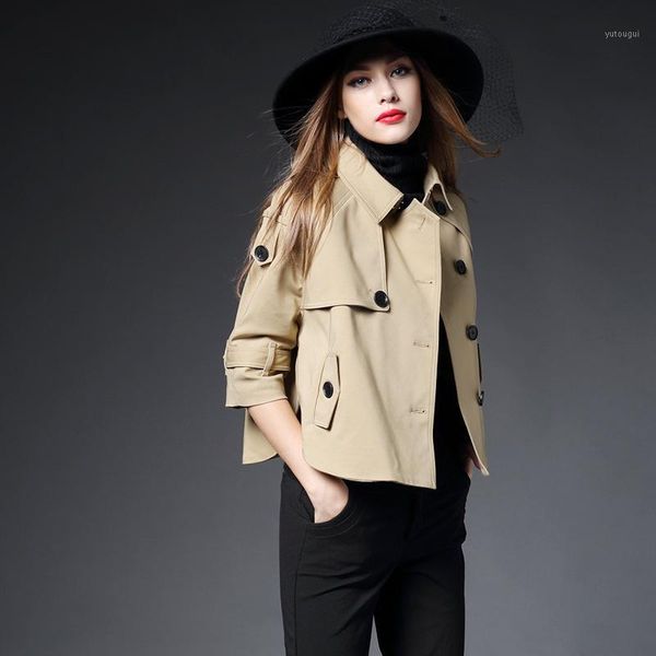 autumn england style women short trench coat turn-down collar single breasted khaki black slash female windbreaker s xl1, Tan;black
autumn england style women short trench coat turn-down collar single breasted khaki black slash female windbreaker s xl1, Tan;black