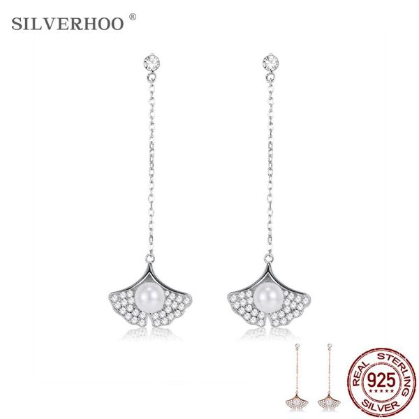 dangle & chandelier silverhoo 925 sterling silver apricot leaf shell pearl earrings for women dazzling zircon tassel drop earring fine jewel
dangle & chandelier silverhoo 925 sterling silver apricot leaf shell pearl earrings for women dazzling zircon tassel drop earring fine jewel