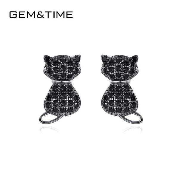 stud gem&time cat silver earrings sterling 925 black cz cute animal ohrringe fine jewelry female gift brincos se-482, Golden;silver
stud gem&time cat silver earrings sterling 925 black cz cute animal ohrringe fine jewelry female gift brincos se-482, Golden;silver
