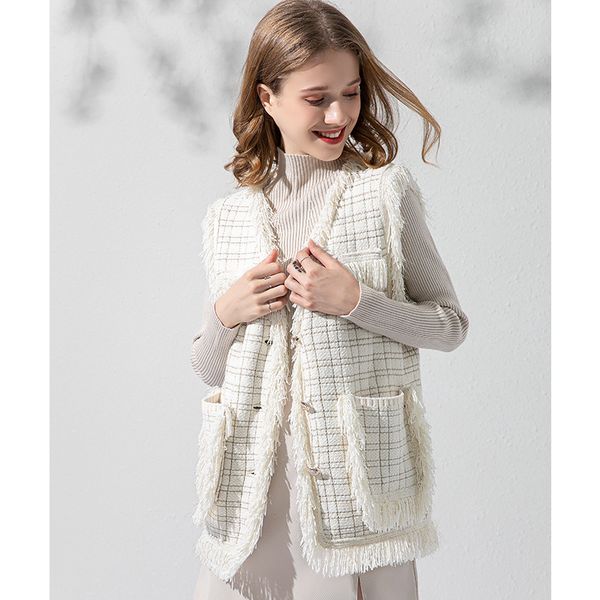waistcoat fringed british coat style jacket female spring warm autumn sleeveless wire floating metal line vest women obvpc, Black
waistcoat fringed british coat style jacket female spring warm autumn sleeveless wire floating metal line vest women obvpc, Black