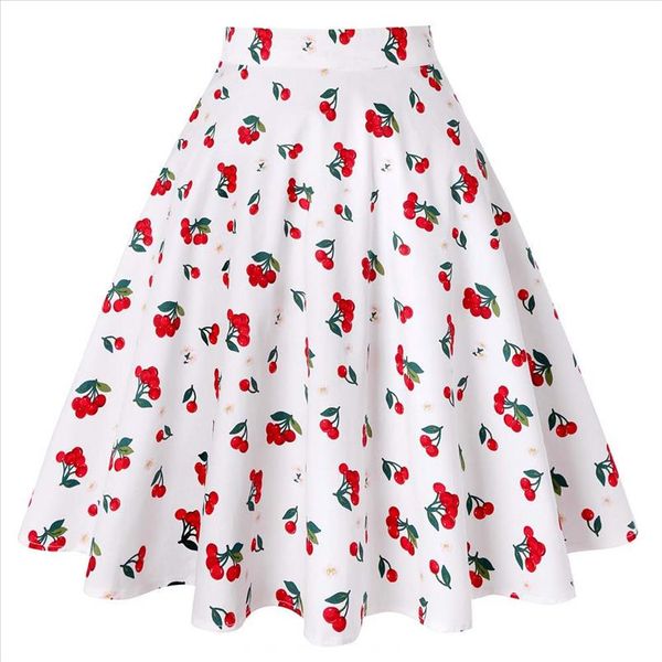 white red little cherry printed high waist cotton womens skirts retro vintage summer plus size school skirt 50s 60s jupe femme, Black
white red little cherry printed high waist cotton womens skirts retro vintage summer plus size school skirt 50s 60s jupe femme, Black